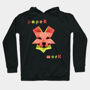 Geometric dog abstract and colorful origami style Hoodie